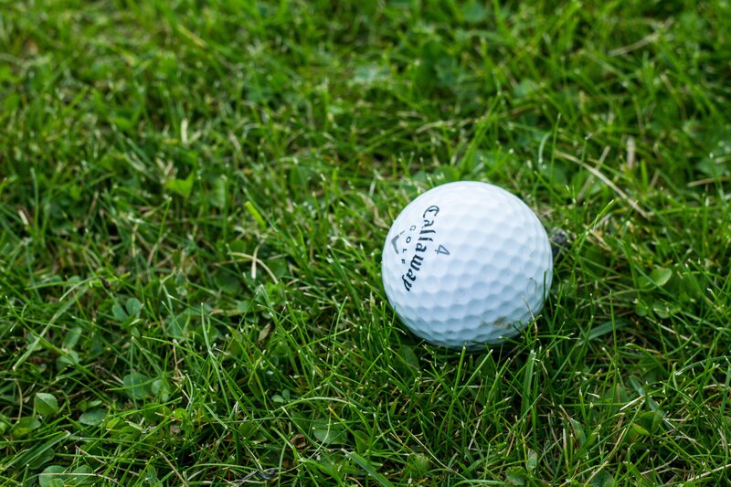 golf ball on grass