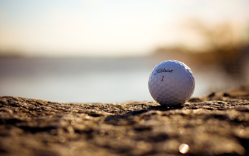 Golf Ball on Rock