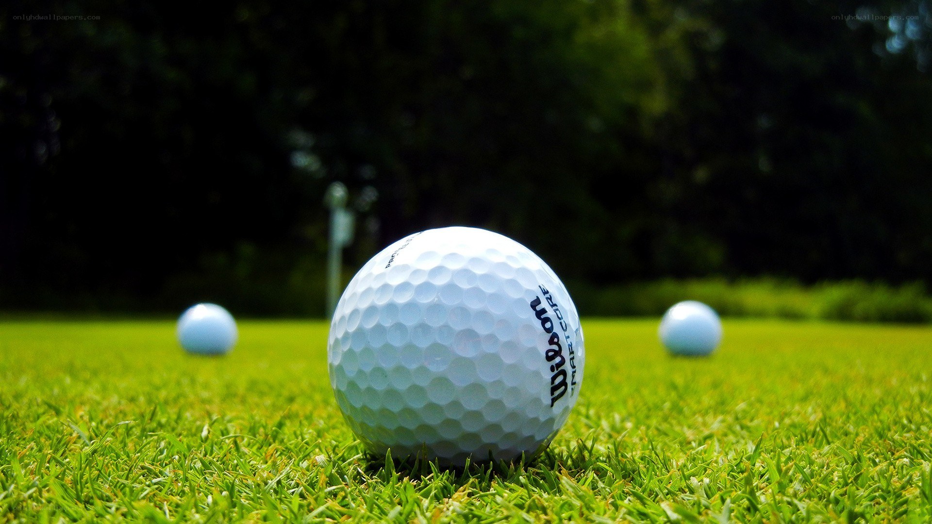 golf balls on a green