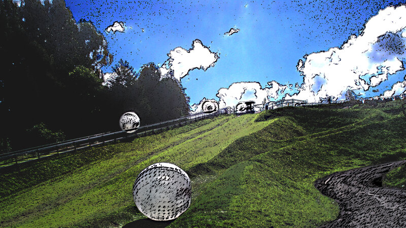 Golf Balls on Green