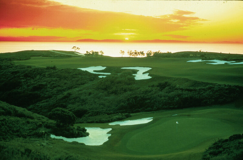 Golf Course at Sunset — Green, Serene