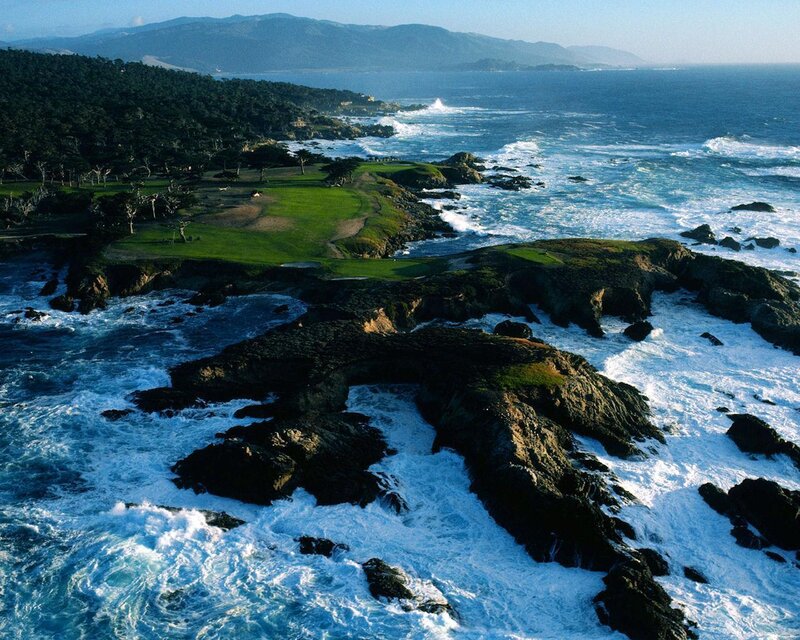Golf Course by Ocean — Green