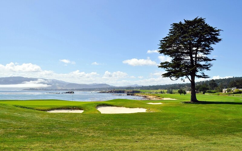 golf course by the ocean
