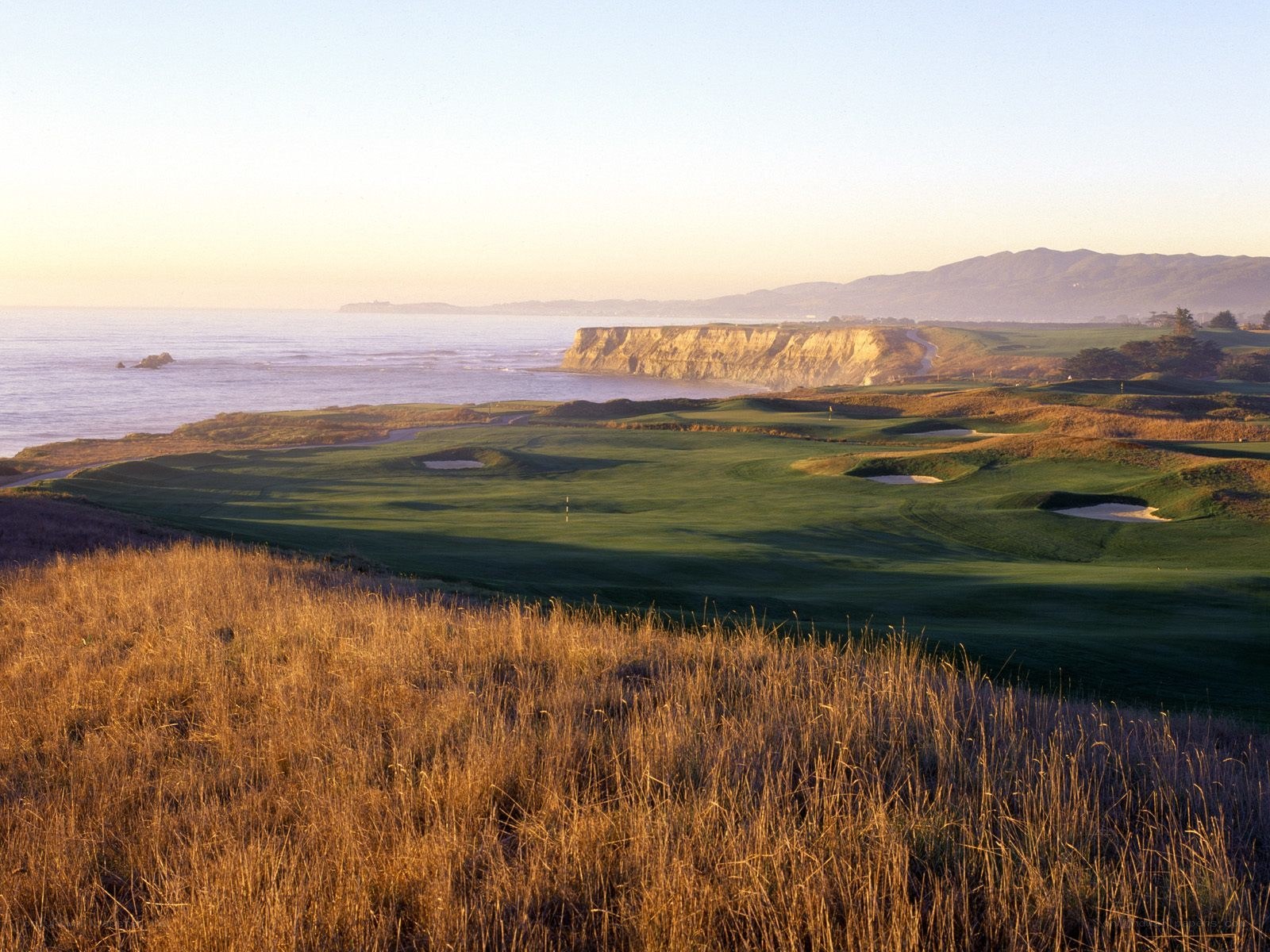 Golf course by the ocean