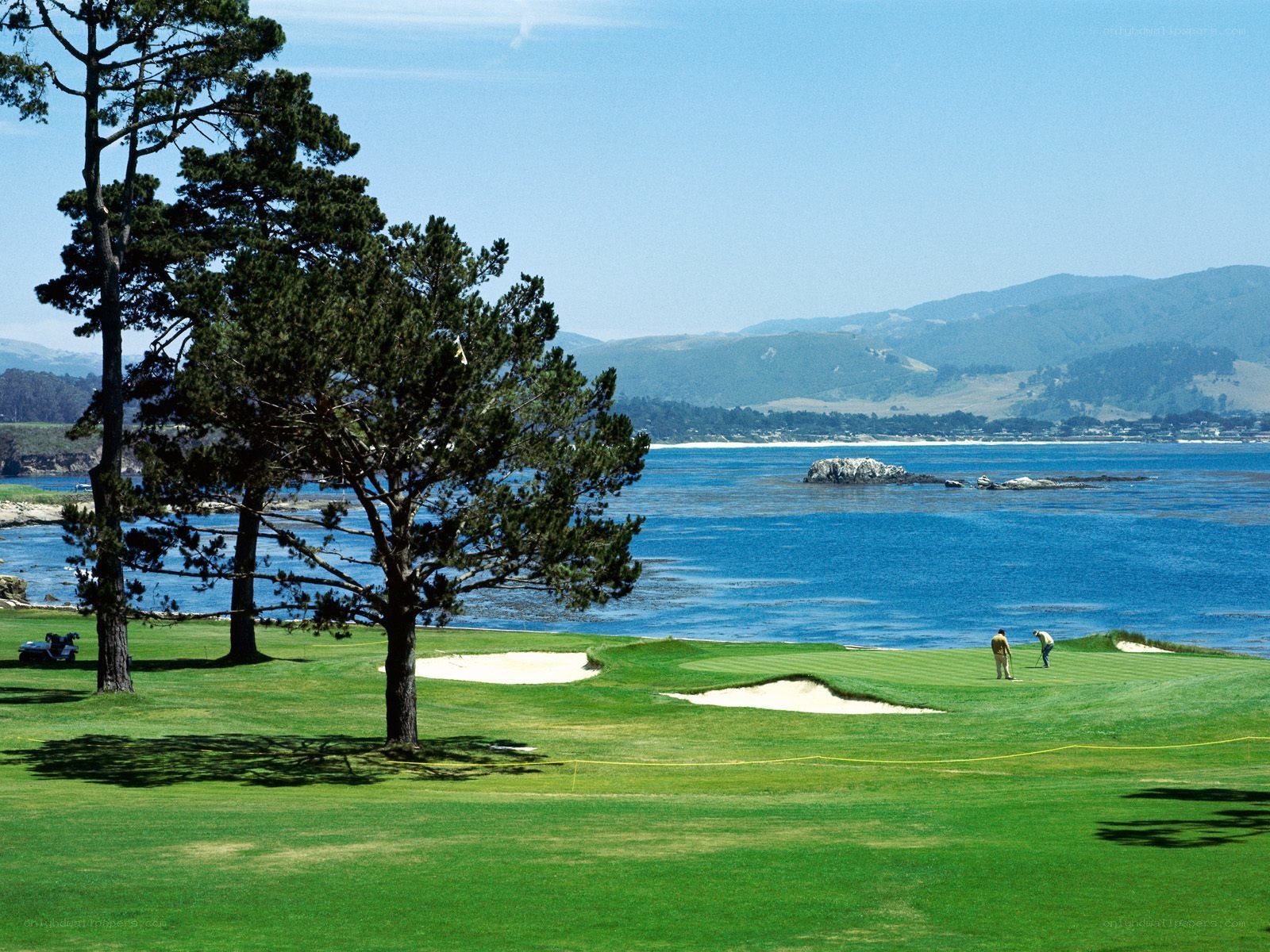 Golf course by the ocean