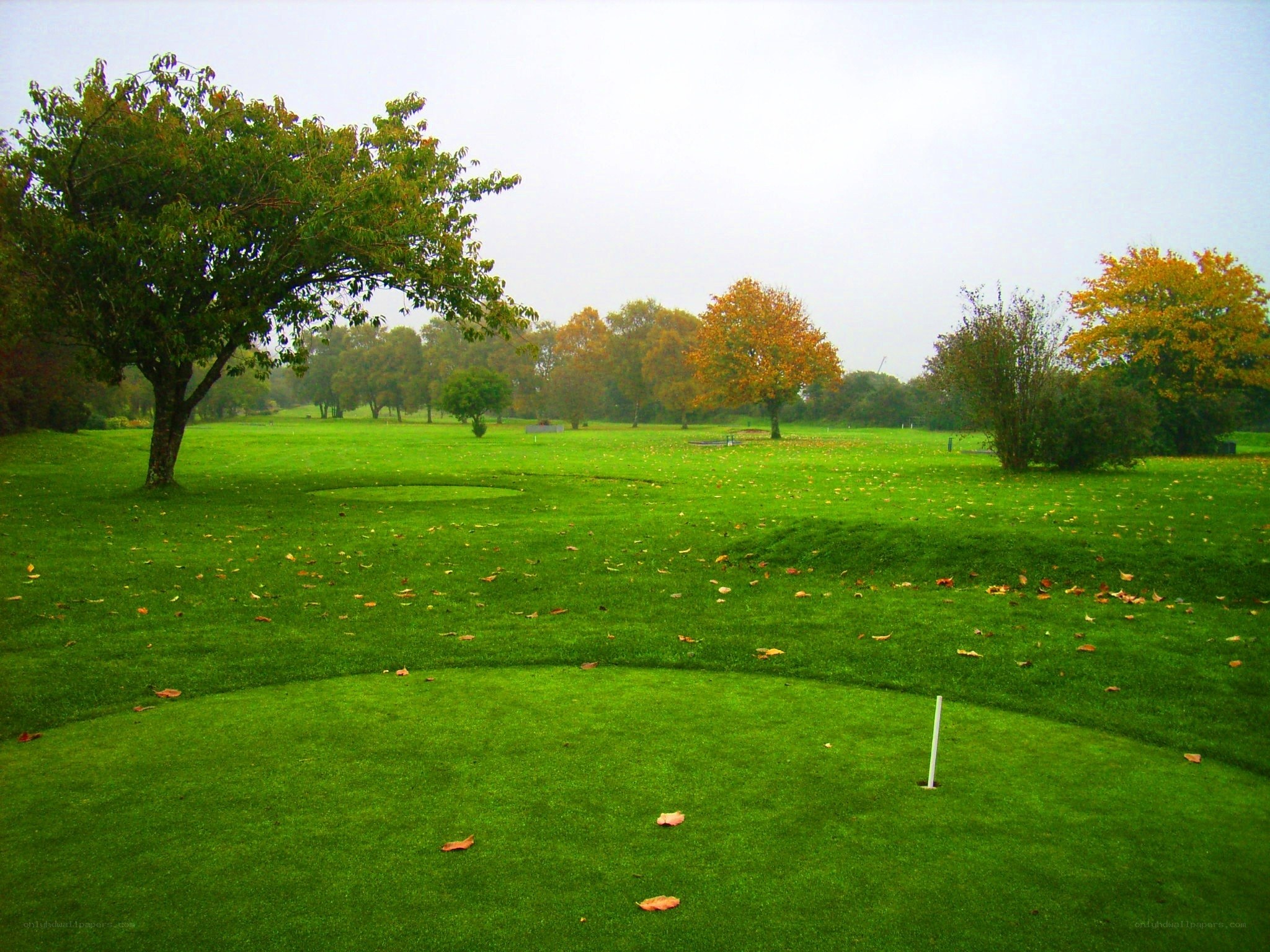 Golf course in autumn