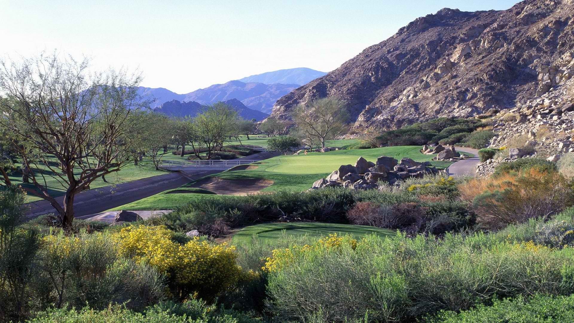 Golf course in desert mountains