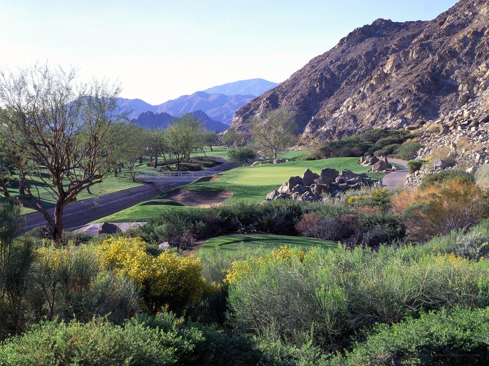 golf course in desert valley