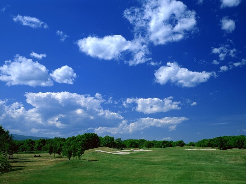 Golf Course Landscape — Blue
