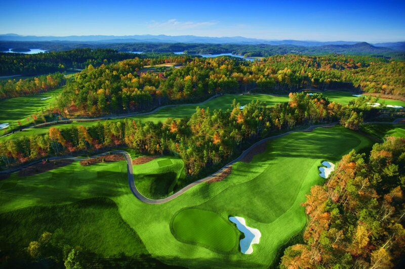 Golf Course Landscape — Green, Serene, Autumn
