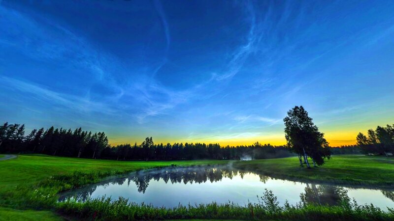 Golf Course Pond — Blue