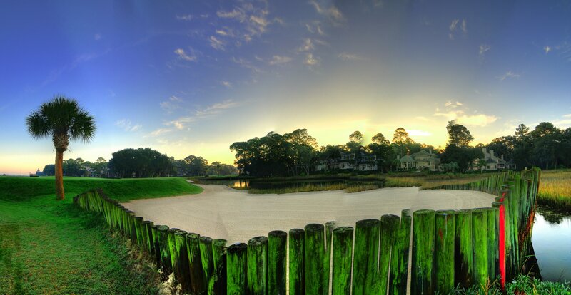 Golf Course Sand Trap — Green, Serene