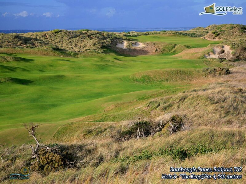 Golf course with dunes