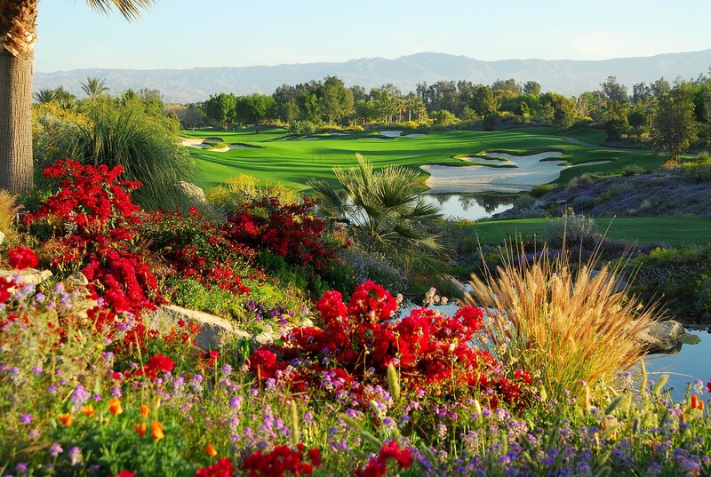 Golf Course with Flowers