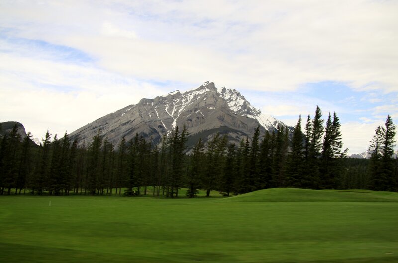 Golf Course with Mountain — Green