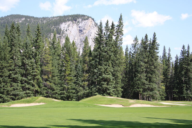 Golf Course with Mountains — Green, Serene