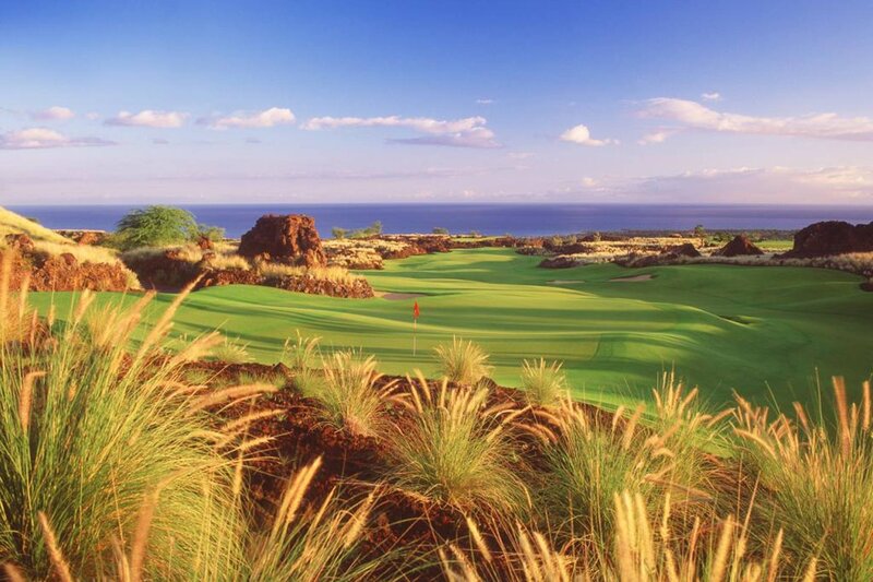 Golf Course with Ocean View — Green, Serene, Afternoon