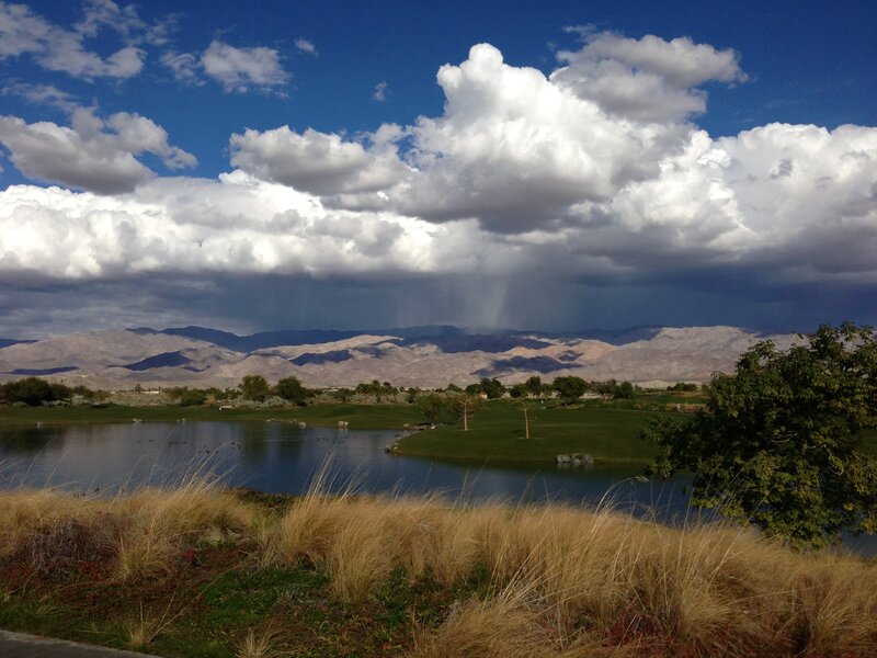 Golf Course with Pond — Blue, Dramatic, Afternoon