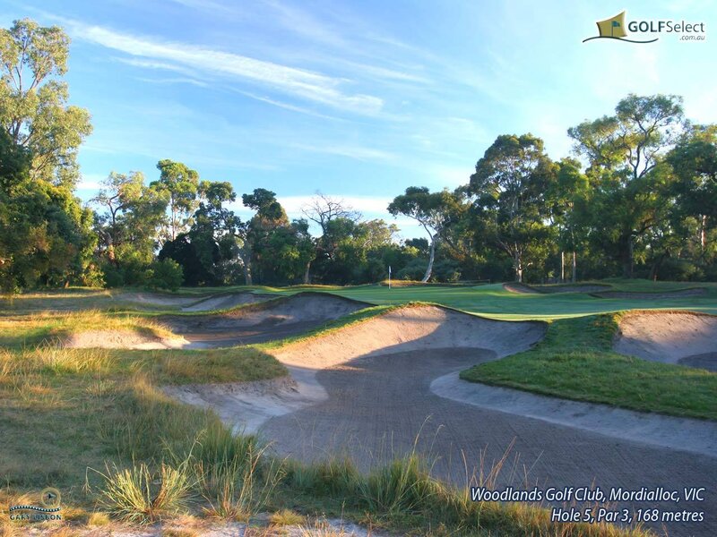 Golf course with sand traps
