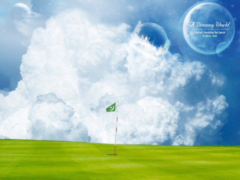 Golf Flag on Green