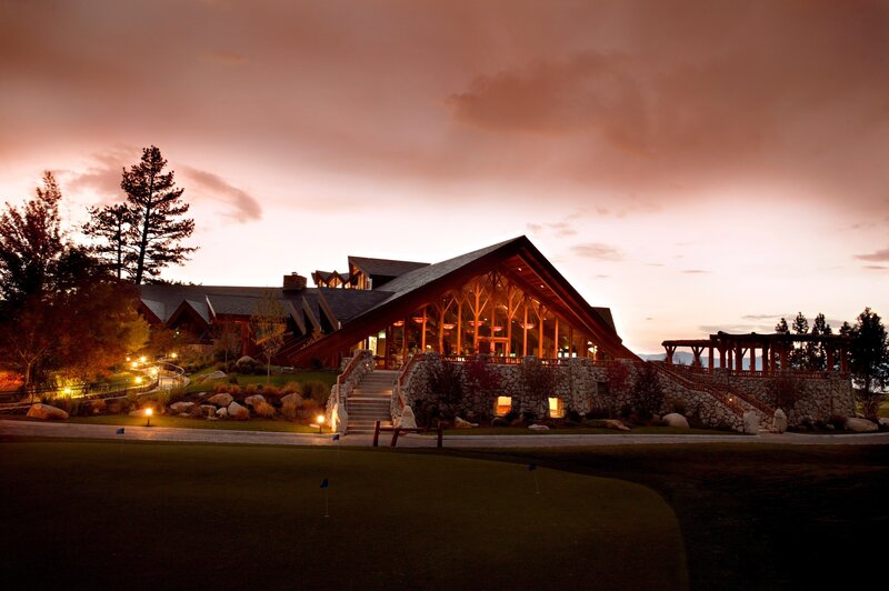 golf resort at dusk