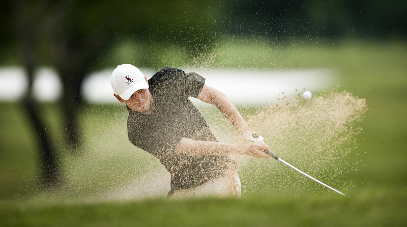 Golfer Hitting from Sand Trap