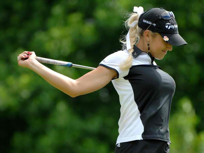 golfer in mid-swing