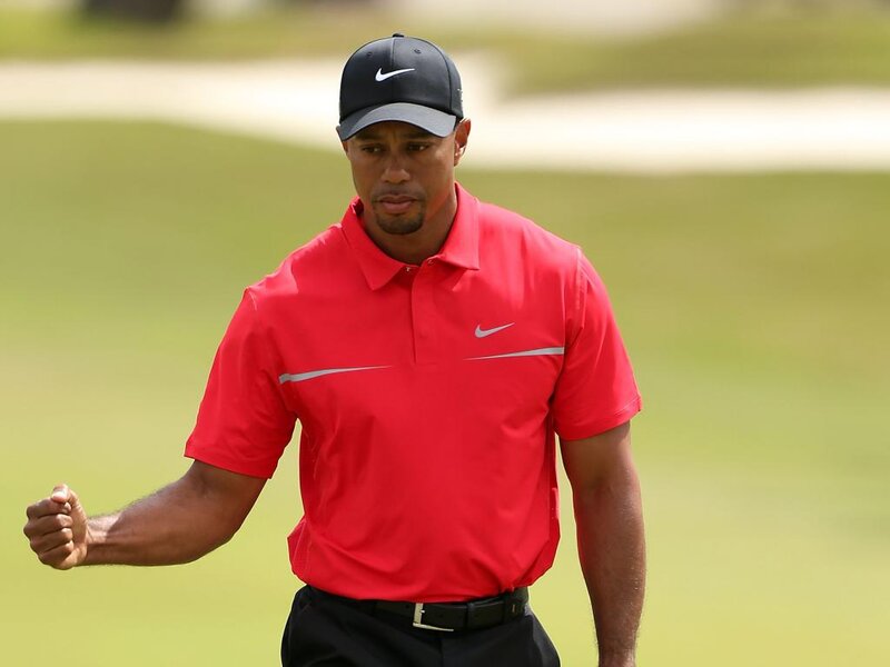 Golfer on a Course — Red