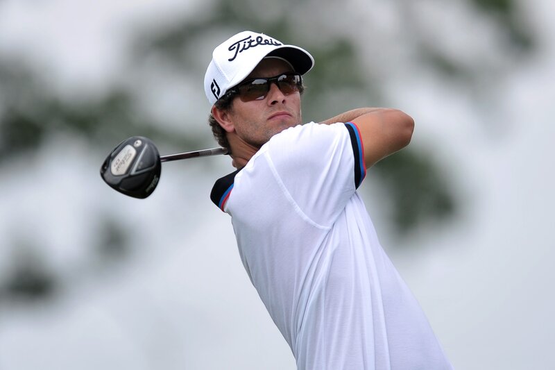 Golfer Swinging Club — White