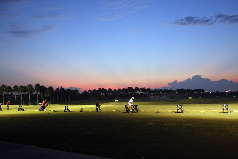 Golfers at Driving Range