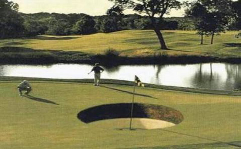 Golfers on a Course — Green