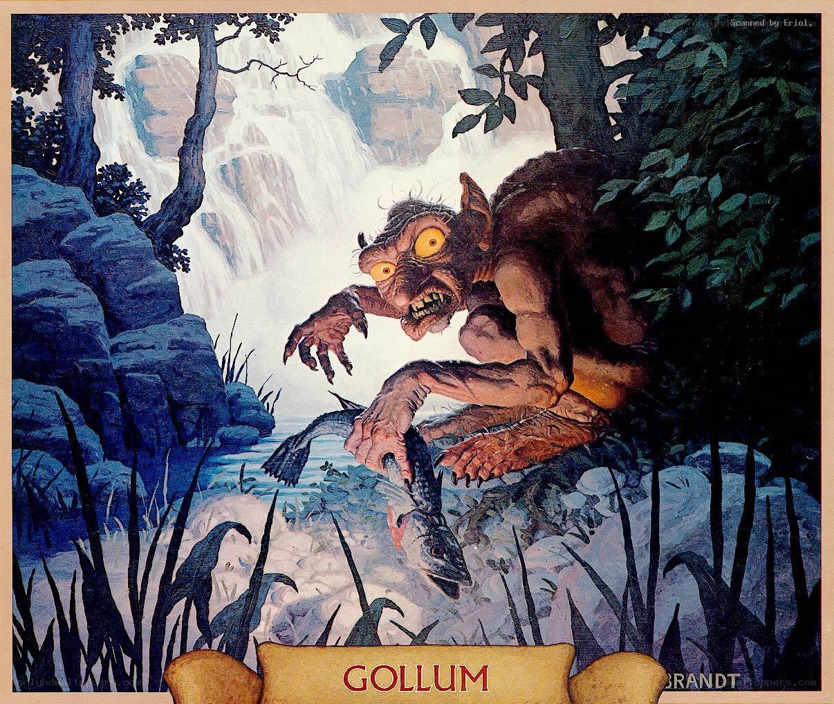 Gollum by the waterfall