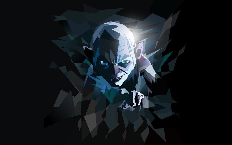 Gollum Character — Black, Dramatic, Night