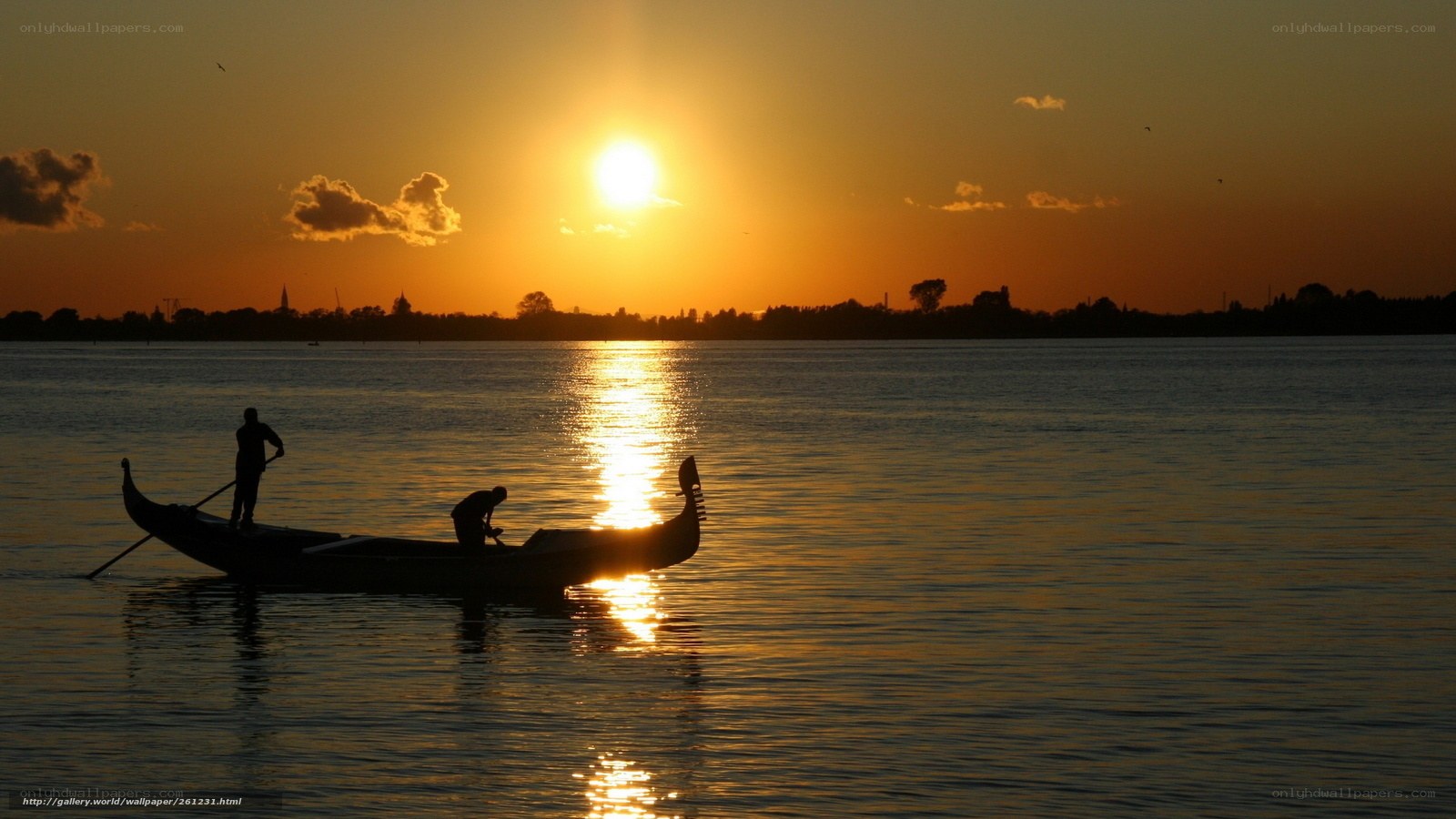 Gondola at sunset