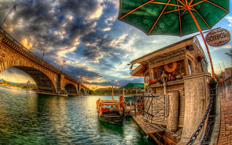 Gondola Dock at Sunset