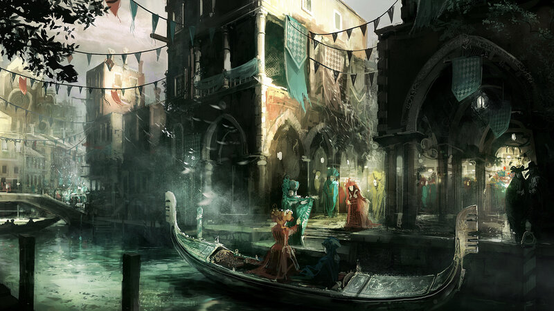 Gondola in a Venetian canal