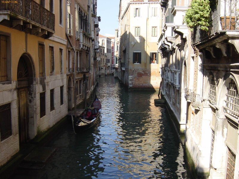 Gondola in a Venetian canal