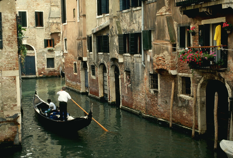 Gondola in Canal — Brown, Serene, Afternoon