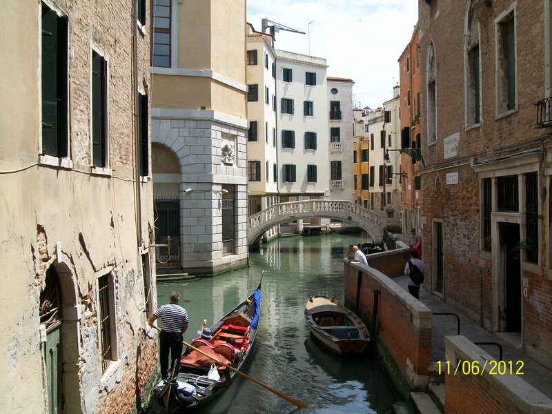 Gondola in Canal — Brown, Serene