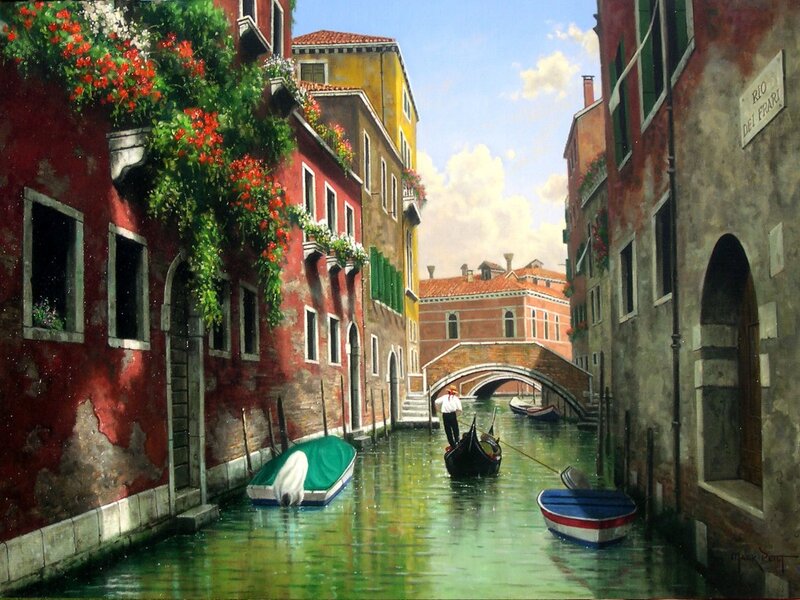 Gondola in Venetian Canal