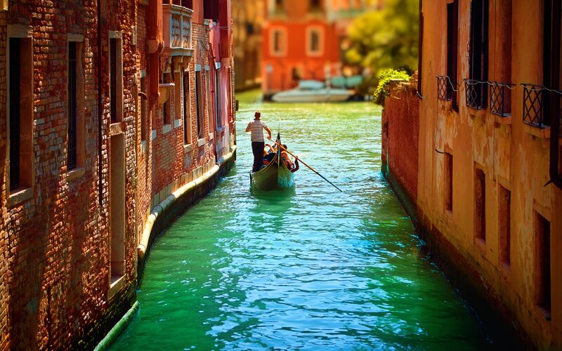 Gondola on a Venetian canal