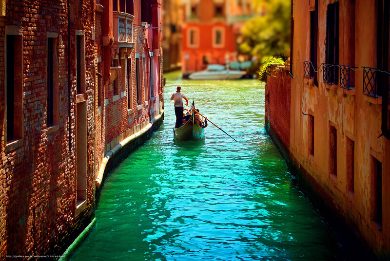 Gondola on a Venetian canal