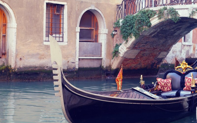 Gondola on a Venetian canal