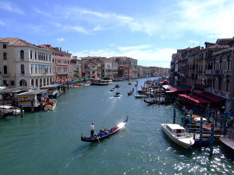 Gondola on Canal — Blue