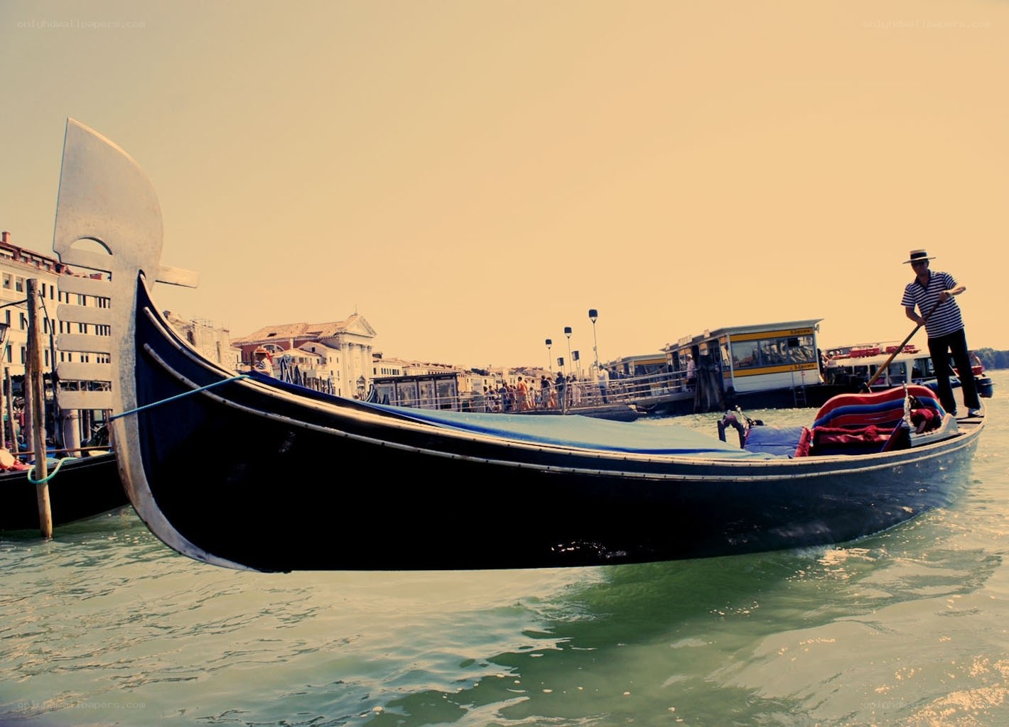 Gondola on Venetian canal