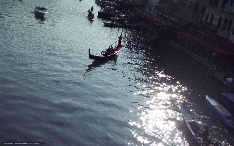 Gondola on Venetian canal