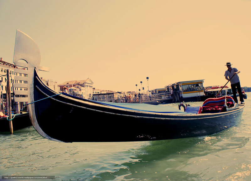 Gondola on Venetian canal