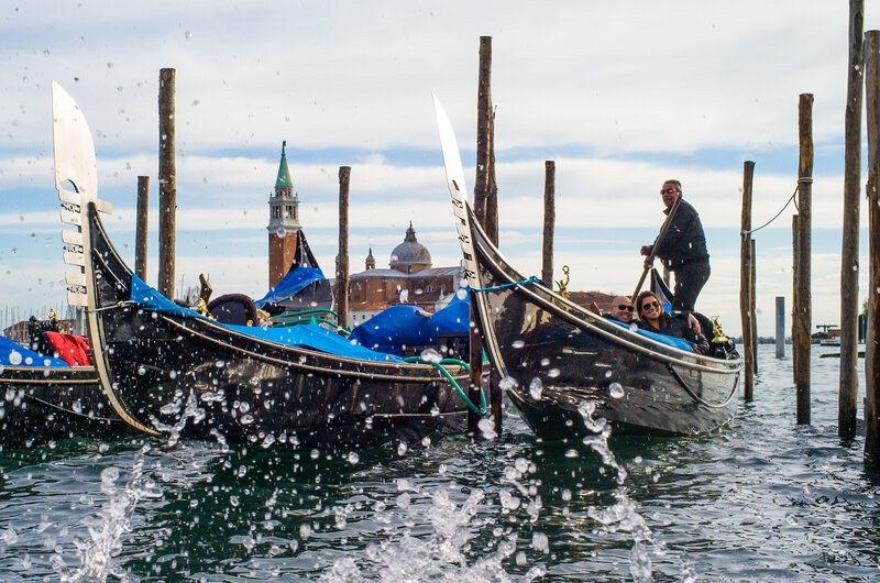 Gondola with Passengers — Blue