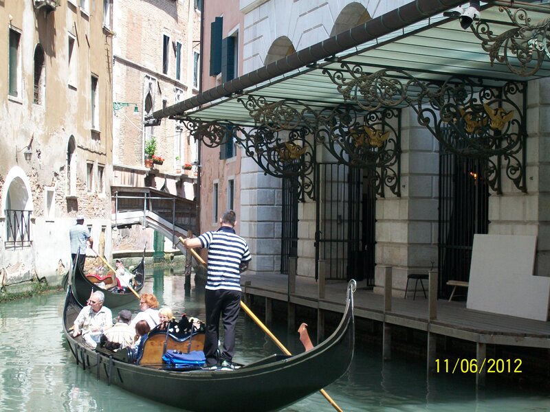 Gondola with Passengers — Green, Serene