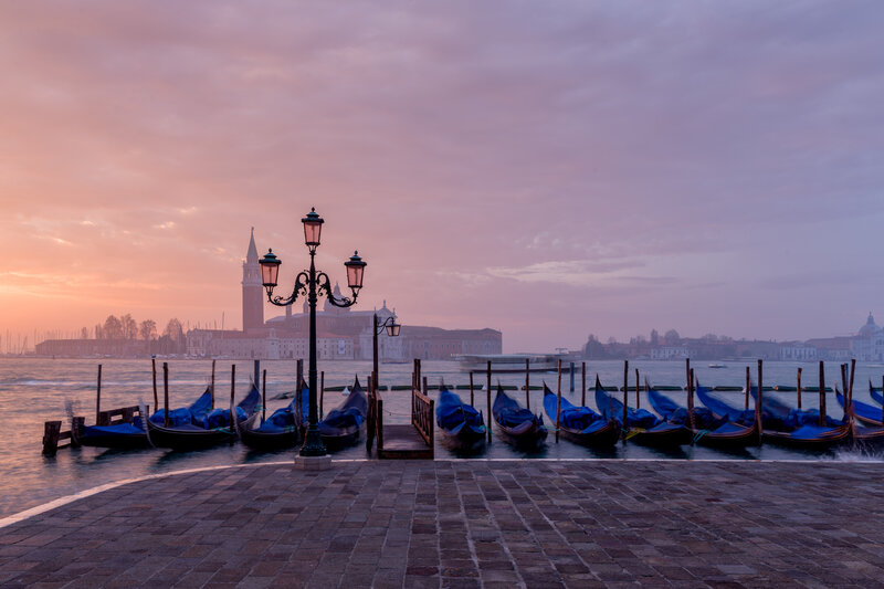 Gondolas at Dock — Purple